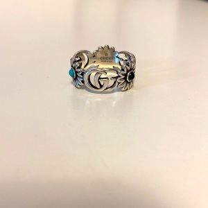 Gucci Women's Metallic Double G Flower Ring size 7 - 7.5